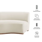 Modway Rialta Curved Left-Arm Performance Velvet Sectional Loveseat