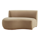Modway Rialta Curved Left-Arm Performance Velvet Sectional Loveseat