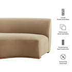 Modway Rialta Curved Left-Arm Performance Velvet Sectional Loveseat