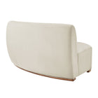 Modway Rialta Curved Armless Performance Velvet Sectional Loveseat