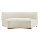Modway Rialta Curved Armless Performance Velvet Sectional Loveseat