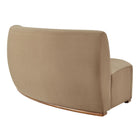 Modway Rialta Curved Armless Performance Velvet Sectional Loveseat