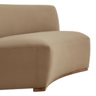 Modway Rialta Curved Armless Performance Velvet Sectional Loveseat