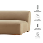 Modway Rialta Curved Armless Performance Velvet Sectional Loveseat