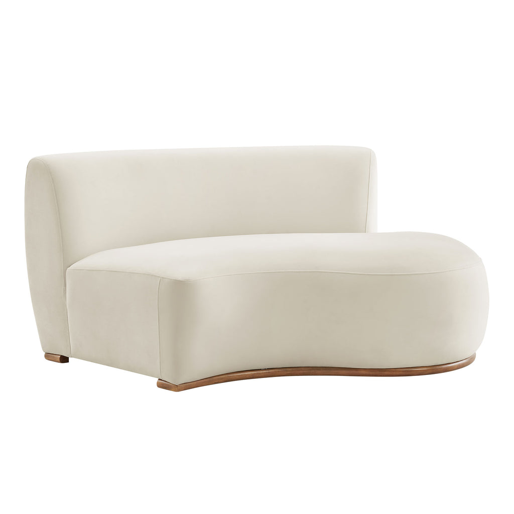 Modway Rialta Curved Right-Arm Performance Velvet Sectional Loveseat