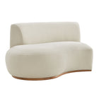 Modway Rialta Curved Left-Arm Slub Weave Fabric Sectional Loveseat