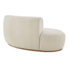 Modway Rialta Curved Left-Arm Slub Weave Fabric Sectional Loveseat