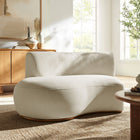 Modway Rialta Curved Left-Arm Slub Weave Fabric Sectional Loveseat