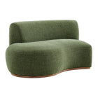 Modway Rialta Curved Left-Arm Slub Weave Fabric Sectional Loveseat