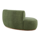 Modway Rialta Curved Left-Arm Slub Weave Fabric Sectional Loveseat