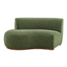 Modway Rialta Curved Left-Arm Slub Weave Fabric Sectional Loveseat
