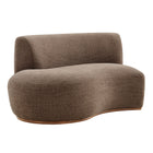 Modway Rialta Curved Left-Arm Slub Weave Fabric Sectional Loveseat