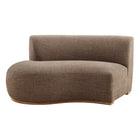 Modway Rialta Curved Left-Arm Slub Weave Fabric Sectional Loveseat