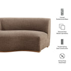 Modway Rialta Curved Left-Arm Slub Weave Fabric Sectional Loveseat