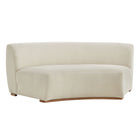 Modway Rialta Curved Armless Slub Weave Fabric Sectional Loveseat