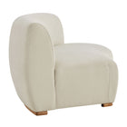 Modway Rialta Curved Armless Slub Weave Fabric Sectional Loveseat