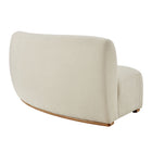 Modway Rialta Curved Armless Slub Weave Fabric Sectional Loveseat