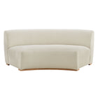 Modway Rialta Curved Armless Slub Weave Fabric Sectional Loveseat