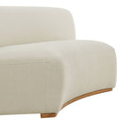 Modway Rialta Curved Armless Slub Weave Fabric Sectional Loveseat
