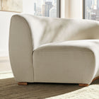 Modway Rialta Curved Armless Slub Weave Fabric Sectional Loveseat