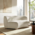 Modway Rialta Curved Armless Slub Weave Fabric Sectional Loveseat