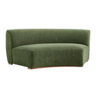 Modway Rialta Curved Armless Slub Weave Fabric Sectional Loveseat