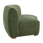 Modway Rialta Curved Armless Slub Weave Fabric Sectional Loveseat