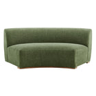 Modway Rialta Curved Armless Slub Weave Fabric Sectional Loveseat