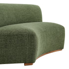 Modway Rialta Curved Armless Slub Weave Fabric Sectional Loveseat