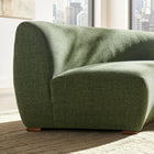 Modway Rialta Curved Armless Slub Weave Fabric Sectional Loveseat