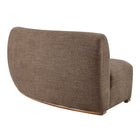 Modway Rialta Curved Armless Slub Weave Fabric Sectional Loveseat