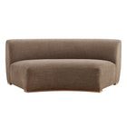 Modway Rialta Curved Armless Slub Weave Fabric Sectional Loveseat