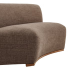 Modway Rialta Curved Armless Slub Weave Fabric Sectional Loveseat