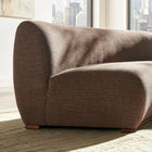 Modway Rialta Curved Armless Slub Weave Fabric Sectional Loveseat