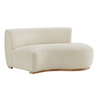 Modway Rialta Curved Right-Arm Slub Weave Fabric Sectional Loveseat