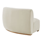 Modway Rialta Curved Right-Arm Slub Weave Fabric Sectional Loveseat