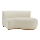 Modway Rialta Curved Right-Arm Slub Weave Fabric Sectional Loveseat