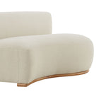 Modway Rialta Curved Right-Arm Slub Weave Fabric Sectional Loveseat