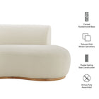 Modway Rialta Curved Right-Arm Slub Weave Fabric Sectional Loveseat