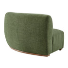 Modway Rialta Curved Right-Arm Slub Weave Fabric Sectional Loveseat