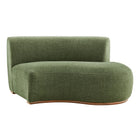 Modway Rialta Curved Right-Arm Slub Weave Fabric Sectional Loveseat