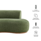 Modway Rialta Curved Right-Arm Slub Weave Fabric Sectional Loveseat
