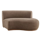 Modway Rialta Curved Right-Arm Slub Weave Fabric Sectional Loveseat