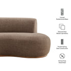 Modway Rialta Curved Right-Arm Slub Weave Fabric Sectional Loveseat