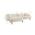 Modway Zoya Left-Facing Down Filled Overstuffed Boucle Sectional Sofa