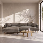 Modway Zoya Left-Facing Down Filled Overstuffed Boucle Sectional Sofa