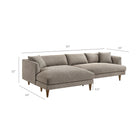 Modway Zoya Left-Facing Down Filled Overstuffed Boucle Sectional Sofa