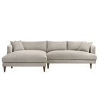 Modway Zoya Left-Facing Down Filled Overstuffed Boucle Sectional Sofa