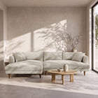 Modway Zoya Left-Facing Down Filled Overstuffed Boucle Sectional Sofa