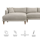 Modway Zoya Left-Facing Down Filled Overstuffed Boucle Sectional Sofa